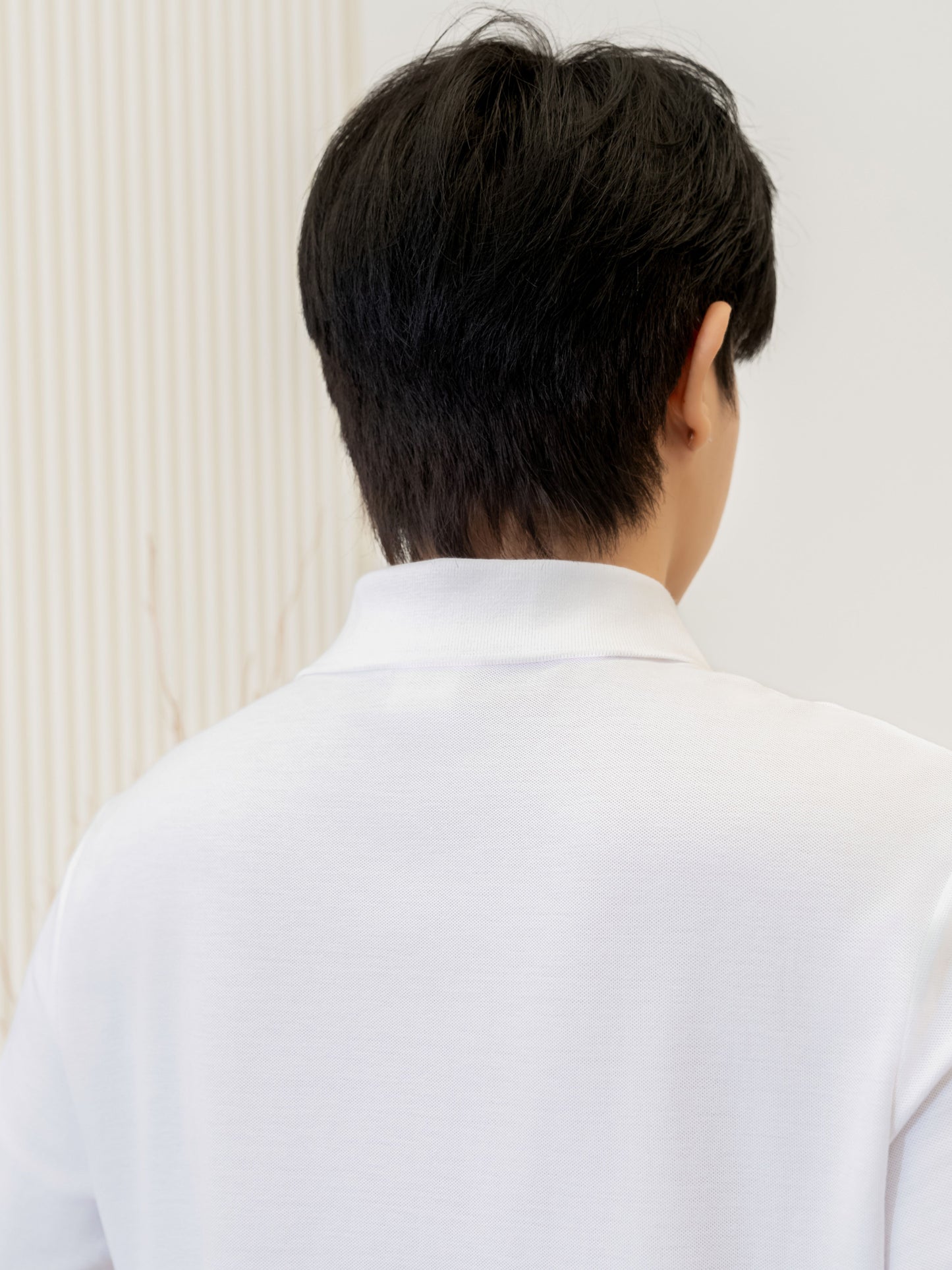 เสื้อโปโล inWork Tailor Pattern สีขาว (White)