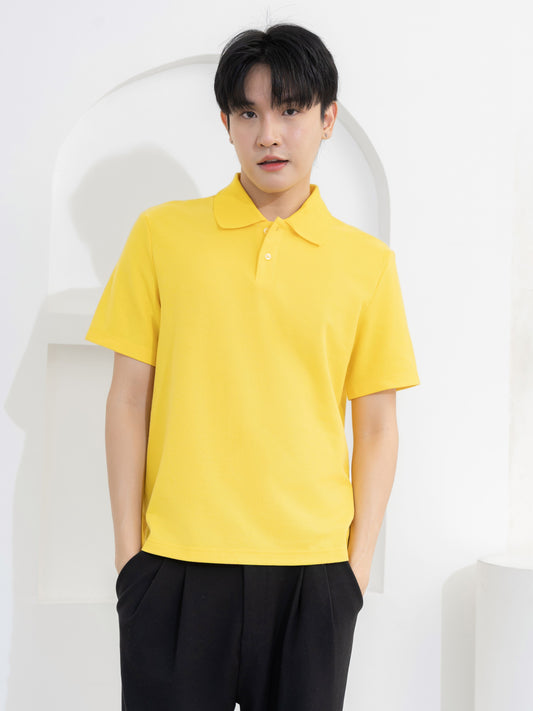 เสื้อโปโล inWork Tailor Pattern สีเหลือง (Yellow)