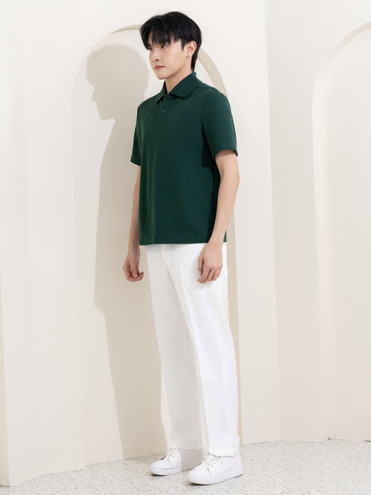 เสื้อโปโล inWork Tailor Pattern สีเขียวเข้ม (Green)
