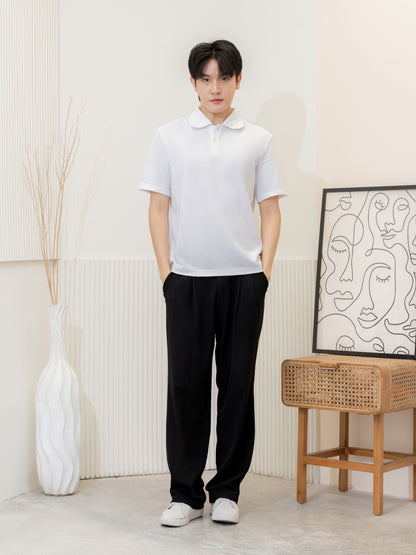 เสื้อโปโล inWork Tailor Pattern สีขาว (White)