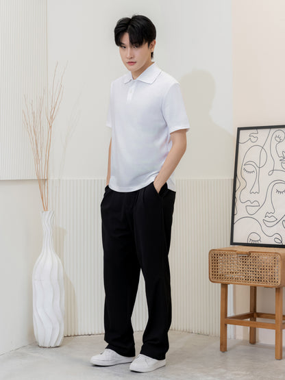 เสื้อโปโล inWork Tailor Pattern สีขาว (White)