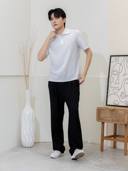 เสื้อโปโล inWork Tailor Pattern สีขาว (White)