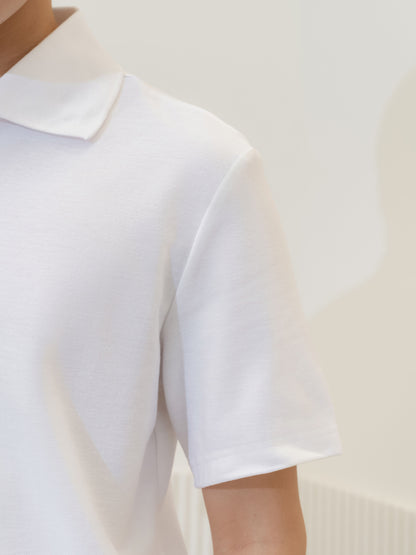 เสื้อโปโล inWork Tailor Pattern สีขาว (White)