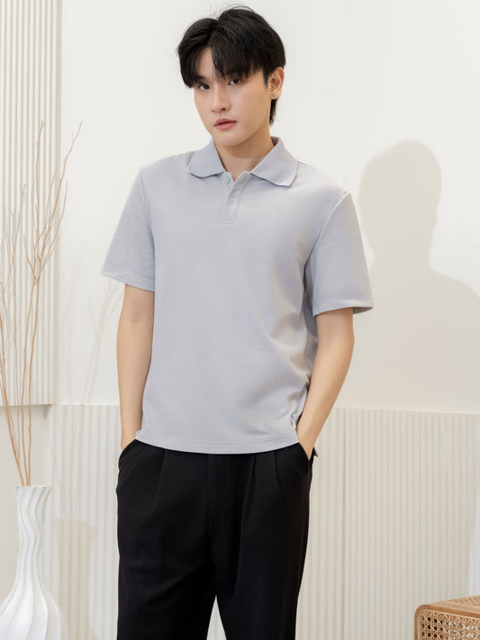 เสื้อโปโล inWork Tailor Pattern สีเทา (Grey)