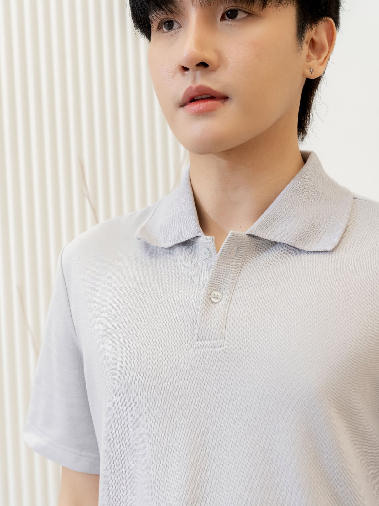 เสื้อโปโล inWork Tailor Pattern สีเทา (Grey)