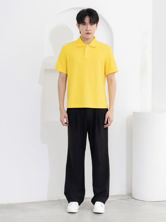 เสื้อโปโล inWork Tailor Pattern สีเหลือง (Yellow)