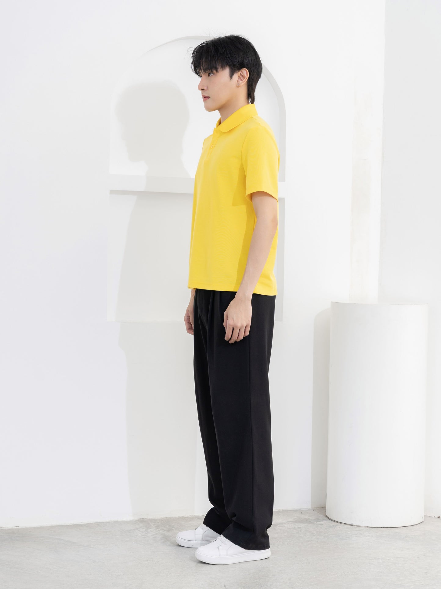 เสื้อโปโล inWork Tailor Pattern สีเหลือง (Yellow)