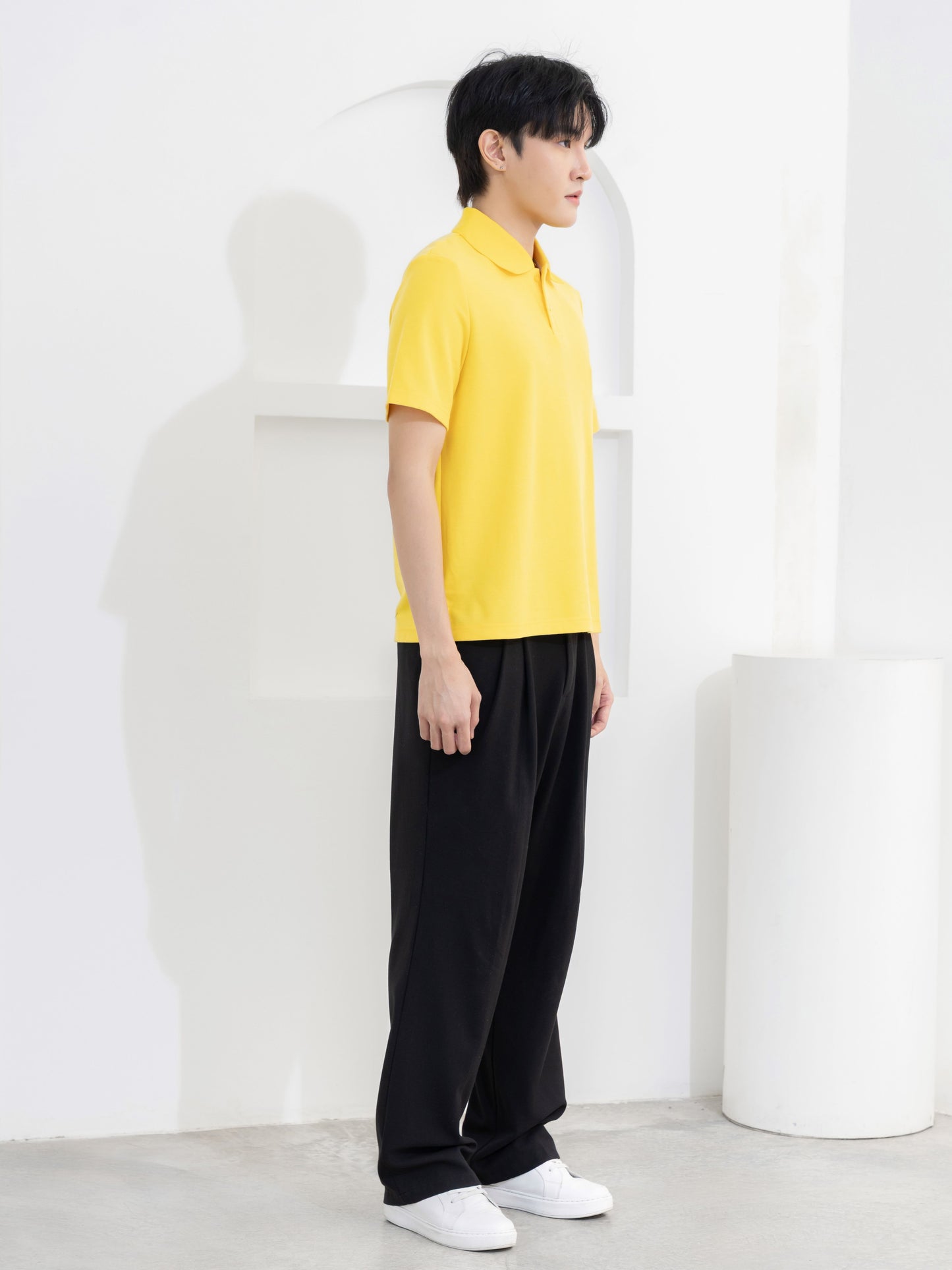 เสื้อโปโล inWork Tailor Pattern สีเหลือง (Yellow)