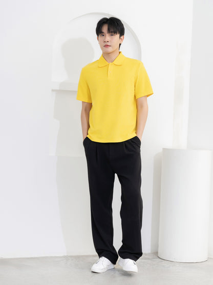 เสื้อโปโล inWork Tailor Pattern สีเหลือง (Yellow)