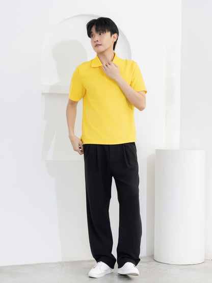 เสื้อโปโล inWork Tailor Pattern สีเหลือง (Yellow)
