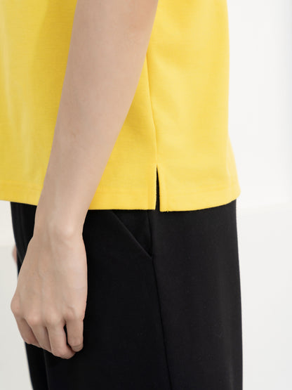 เสื้อโปโล inWork Tailor Pattern สีเหลือง (Yellow)