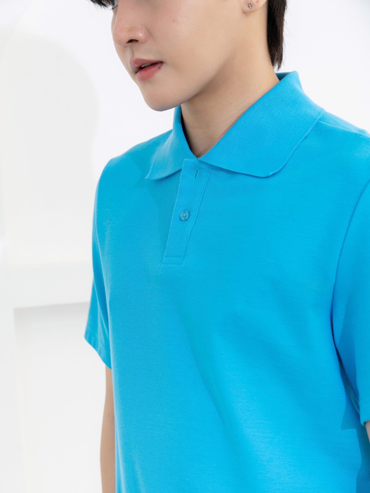 เสื้อโปโล inWork Tailor Pattern สีฟ้า (Sky Blue)