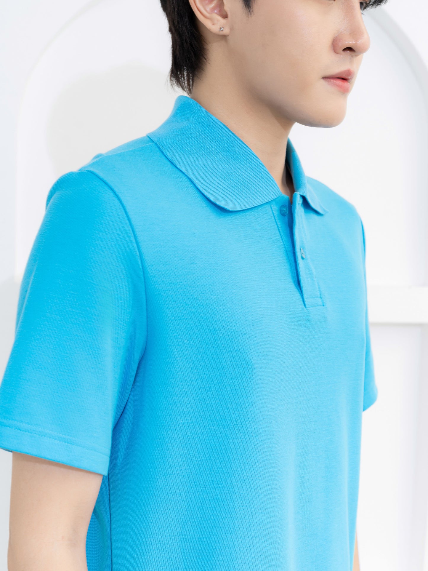 เสื้อโปโล inWork Tailor Pattern สีฟ้า (Sky Blue)