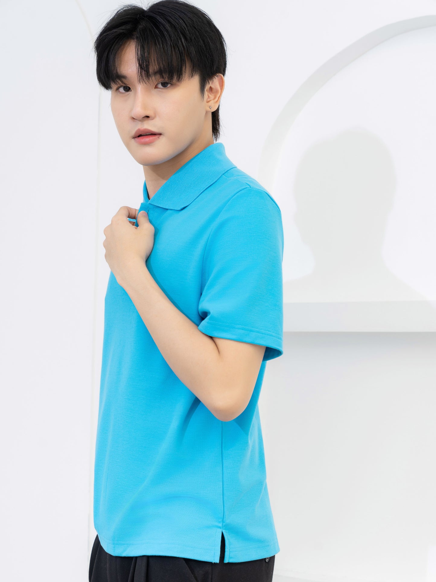 เสื้อโปโล inWork Tailor Pattern สีฟ้า (Sky Blue)