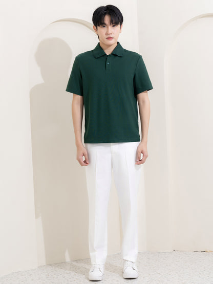 เสื้อโปโล inWork Tailor Pattern สีเขียวเข้ม (Green)