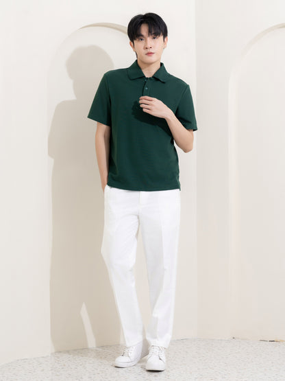 เสื้อโปโล inWork Tailor Pattern สีเขียวเข้ม (Green)