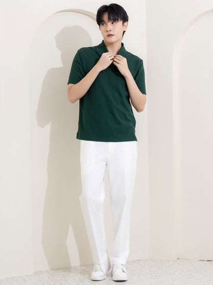 เสื้อโปโล inWork Tailor Pattern สีเขียวเข้ม (Green)