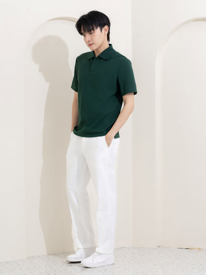 เสื้อโปโล inWork Tailor Pattern สีเขียวเข้ม (Green)