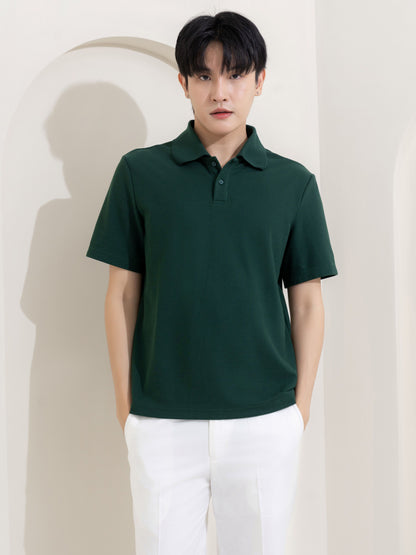 เสื้อโปโล inWork Tailor Pattern สีเขียวเข้ม (Green)