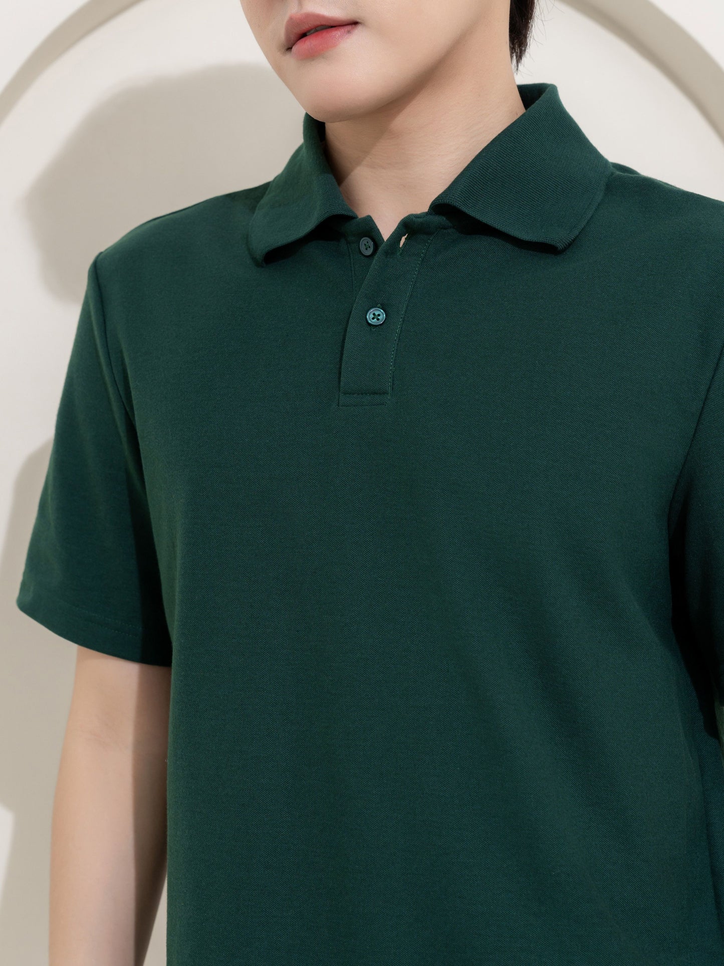 เสื้อโปโล inWork Tailor Pattern สีเขียวเข้ม (Green)