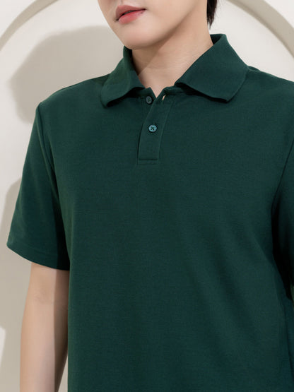 เสื้อโปโล inWork Tailor Pattern สีเขียวเข้ม (Green)