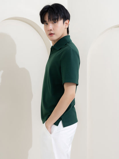 เสื้อโปโล inWork Tailor Pattern สีเขียวเข้ม (Green)