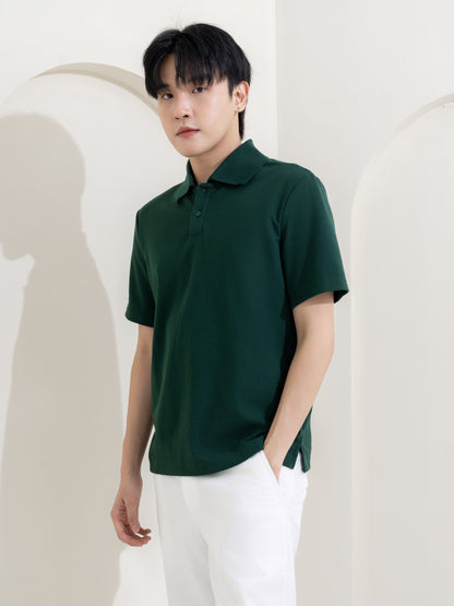 เสื้อโปโล inWork Tailor Pattern สีเขียวเข้ม (Green)