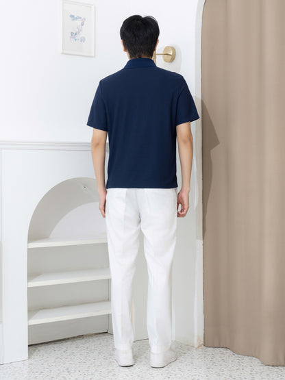 เสื้อโปโล inWork Tailor Pattern สีกรม (Navy)