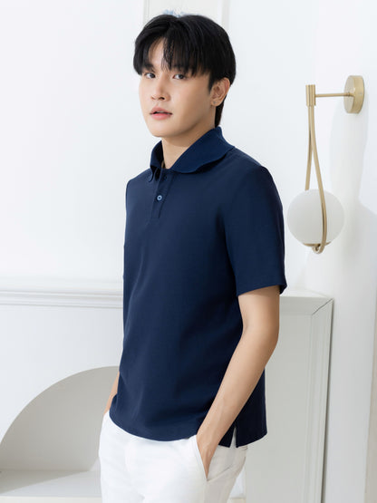 เสื้อโปโล inWork Tailor Pattern สีกรม (Navy)