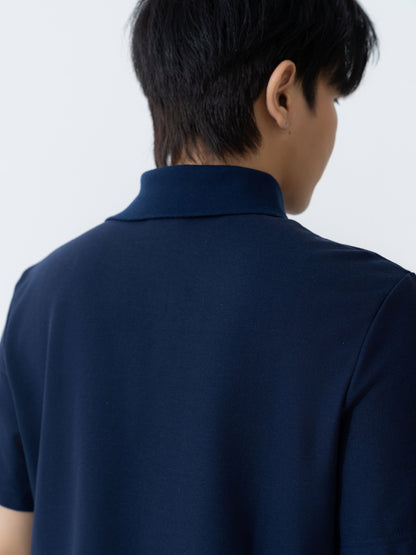 เสื้อโปโล inWork Tailor Pattern สีกรม (Navy)