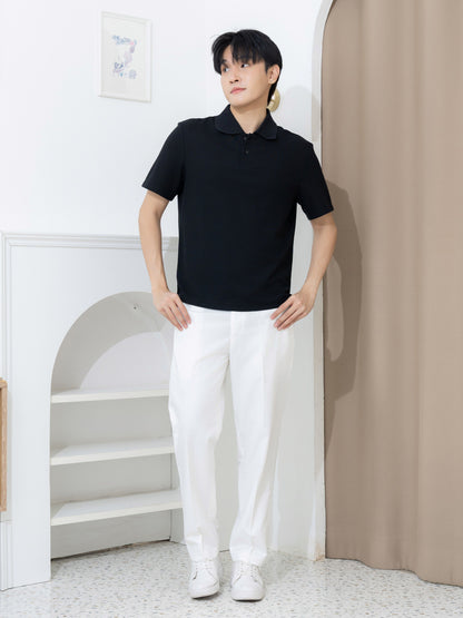 เสื้อโปโล inWork Tailor Pattern สีดำ (Black)